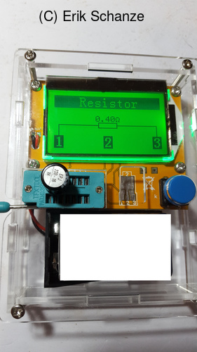 Kondesator mit Kurzschluss am Messgerät