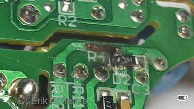 Leiterzug weggebrannt