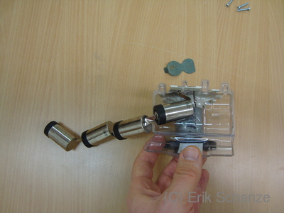 Akkupack ausgeräumt