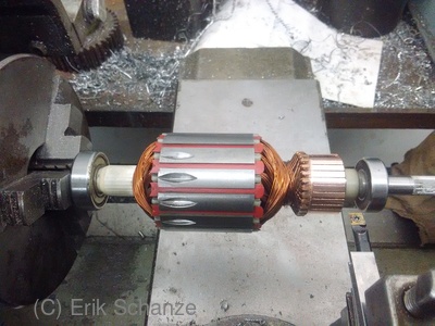 Rotor nach dem Abdrehen