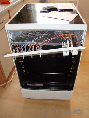 Frontblende demontiert