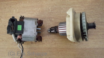 Motor zerlegt
