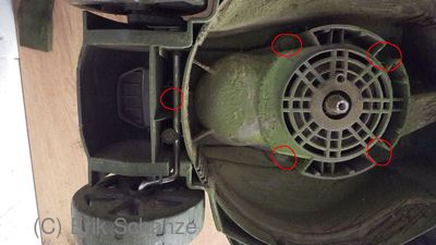 Schrauben der Motoreinheit