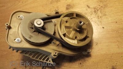 Riementrieb und Motor