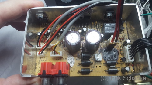 Verbrannte Leiterplatte