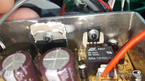 Transistor nur halb gekühlt