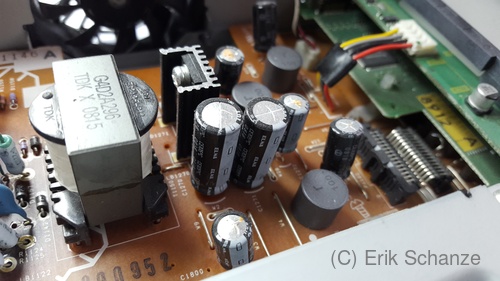 Netzteilplatine im Detail