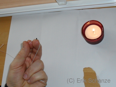 Beim Schmelzen ist ein Tropfen entstanden