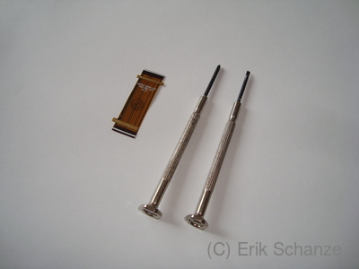 Rückschale abgenommen