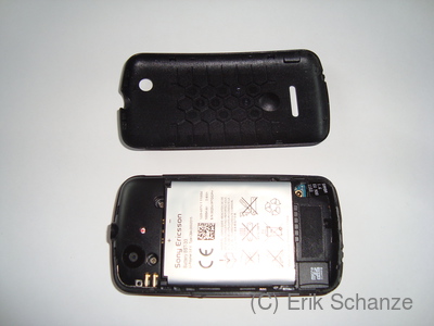 Rückschale abgenommen