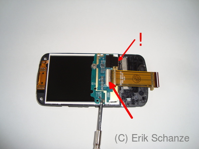 Bedienleiterplatte zurückgeklappt